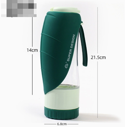 2-in-1 Portable Dog Water Bottle & Food Bowl