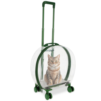 MiMu Transparent Bubble Pet Carrier with Wheels